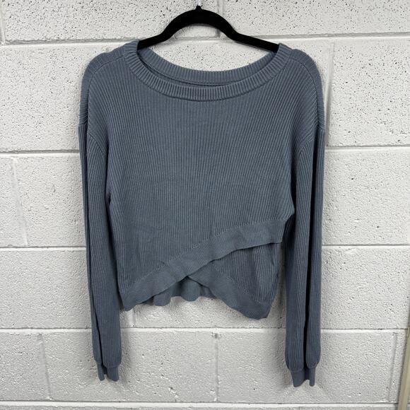 lululemon athletica Sweaters - Lululemon Size 6 Reversible Crossover Sweater Boolux Cashmere Blend Athleisure
